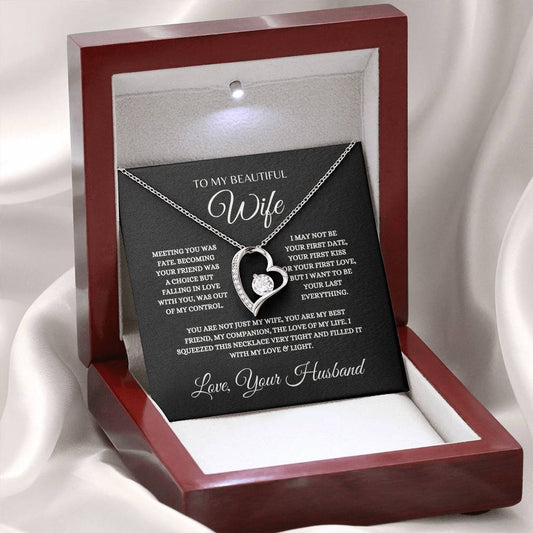 To My Beautiful Wife- B ( Love Knot Necklace)