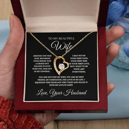 To My Beautiful Wife- B ( Love Knot Necklace)