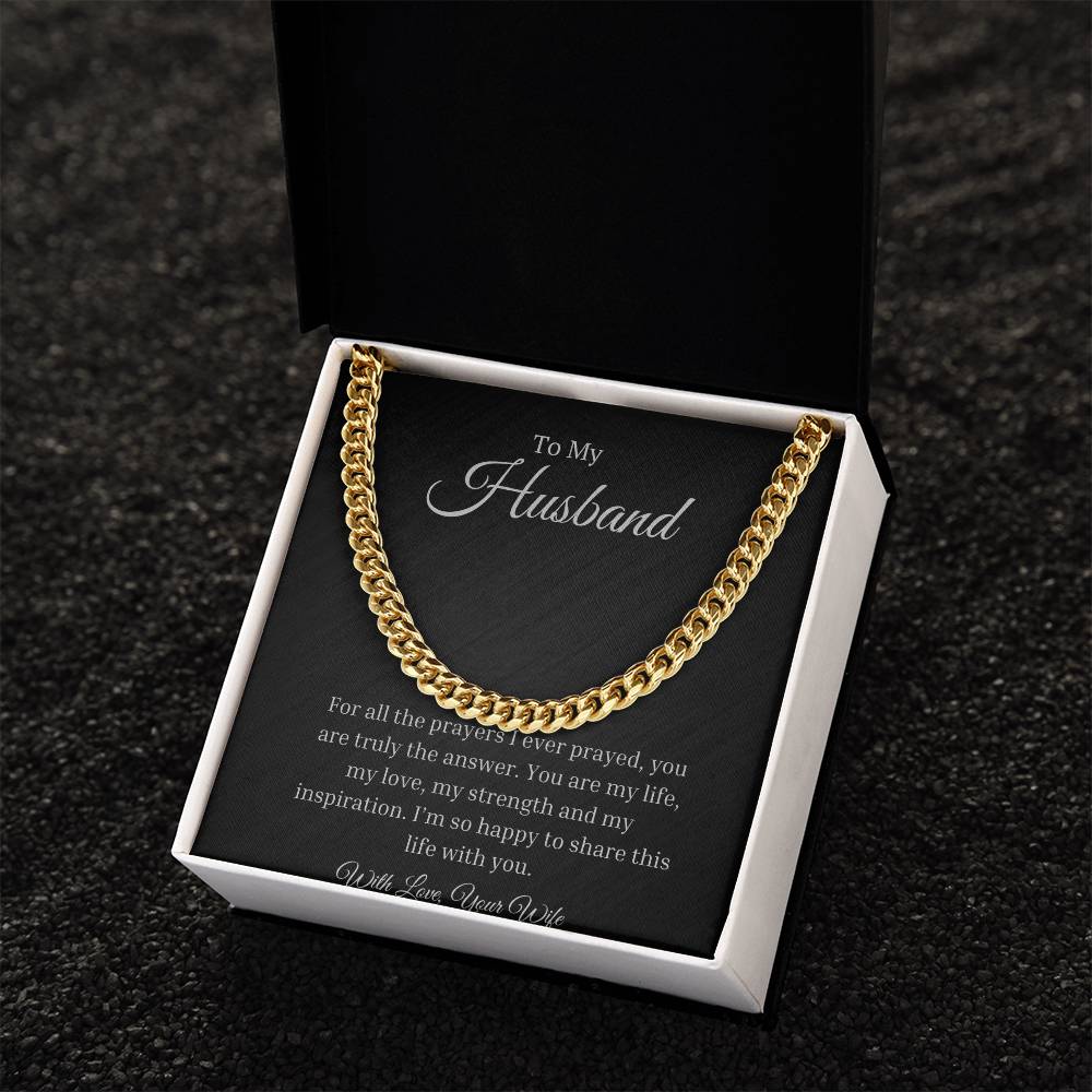To My Husband ( Cuban Chain Link Necklace)