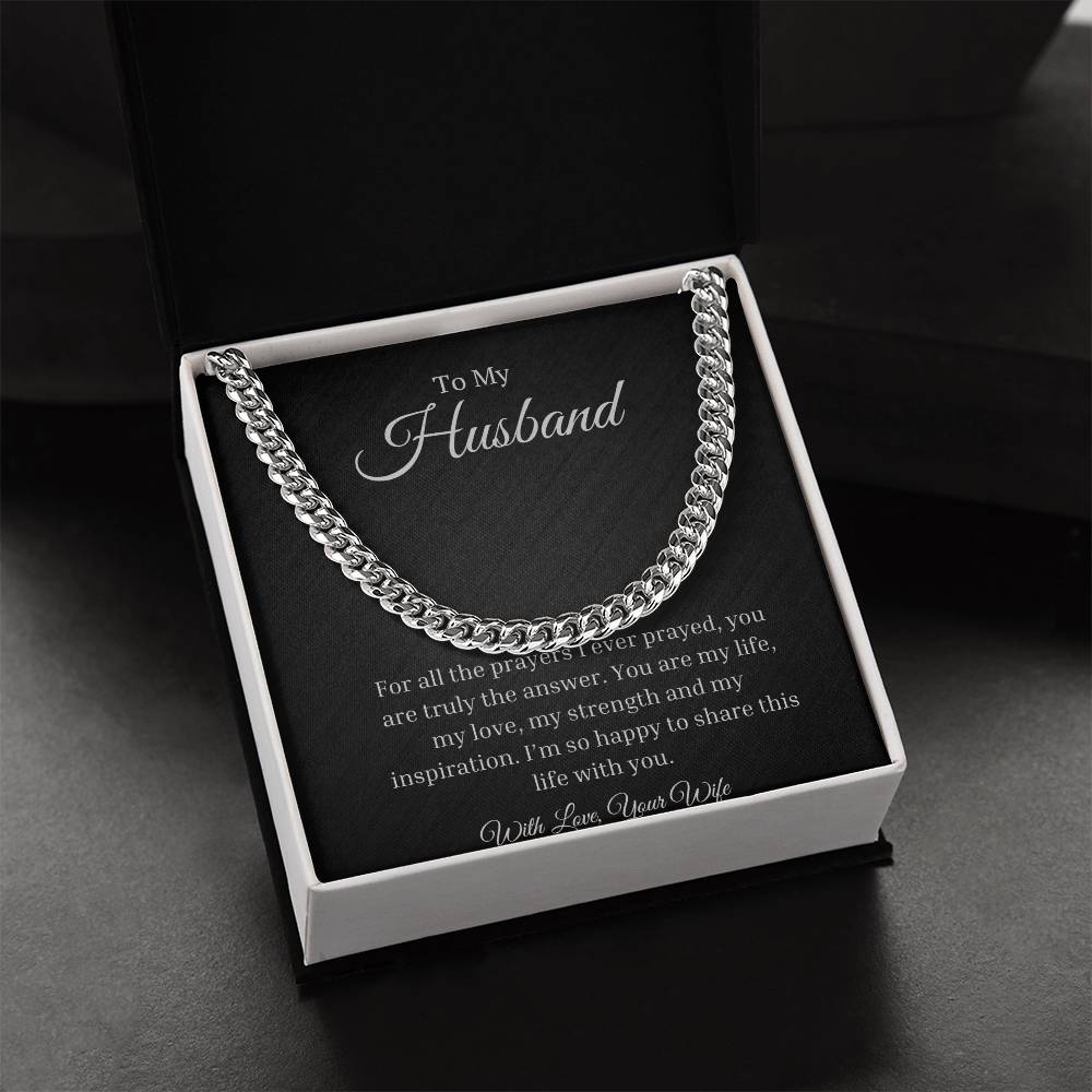 To My Husband ( Cuban Chain Link Necklace)