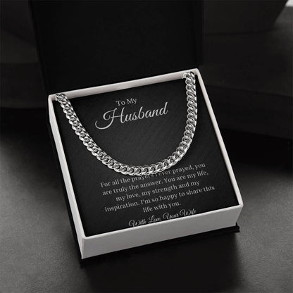 To My Husband ( Cuban Chain Link Necklace)