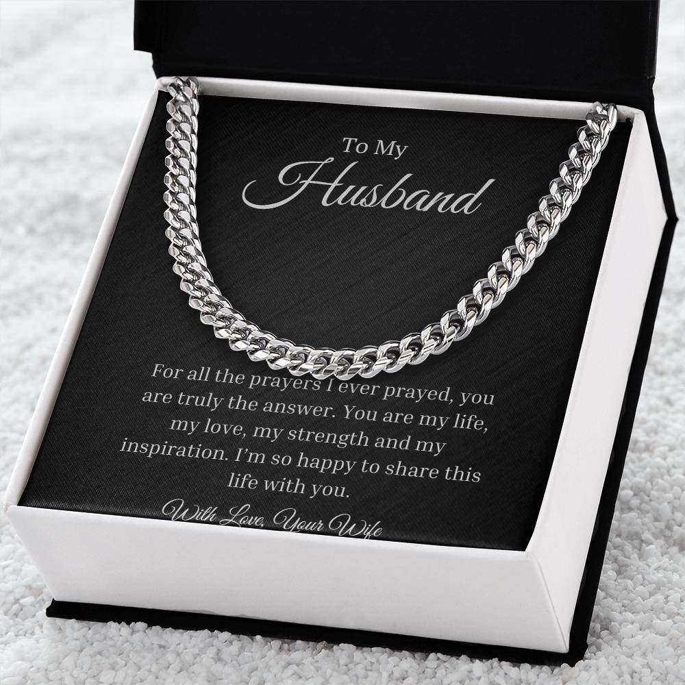 To My Husband ( Cuban Chain Link Necklace)