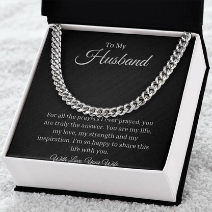 To My Husband ( Cuban Chain Link Necklace)