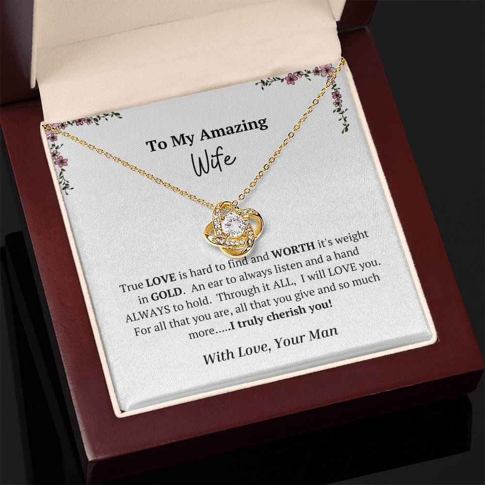 To My Amazing Wife (Love Knot Pendant)