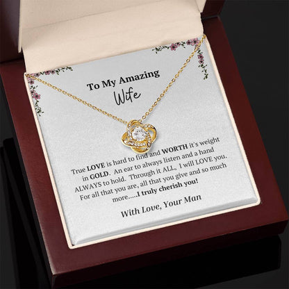 To My Amazing Wife (Love Knot Pendant)