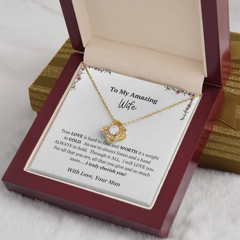 To My Amazing Wife (Love Knot Pendant)