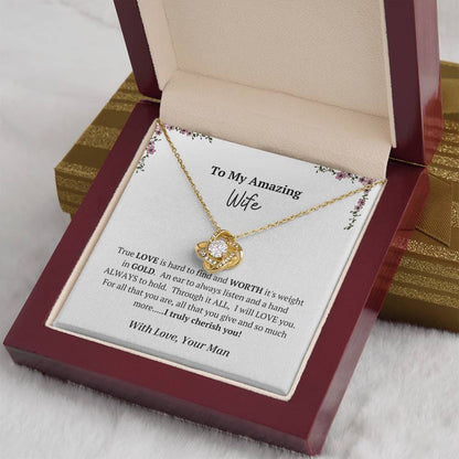 To My Amazing Wife (Love Knot Pendant)