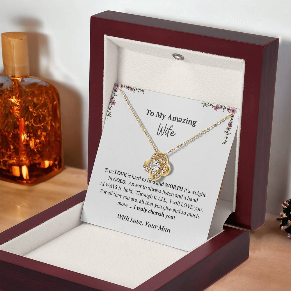 To My Amazing Wife (Love Knot Pendant)