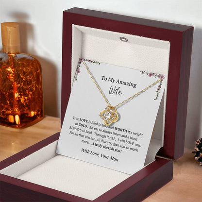 To My Amazing Wife (Love Knot Pendant)