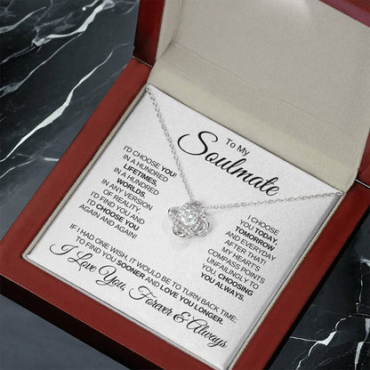 To My Soulmate (Love Knot Necklace)