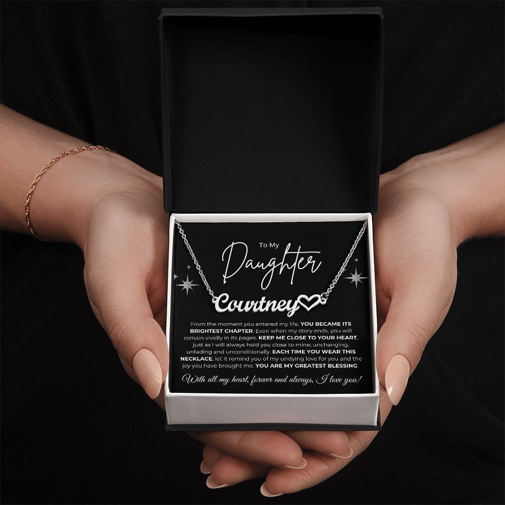 To My Daughter  Name Necklace