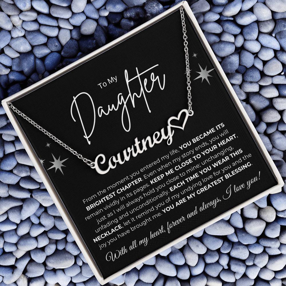 To My Daughter  Name Necklace