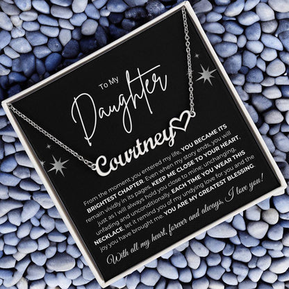 To My Daughter  Name Necklace