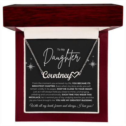 To My Daughter  Name Necklace