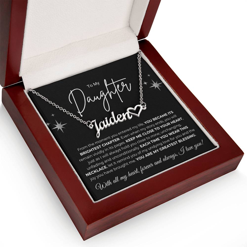 To My Daughter  Name Necklace