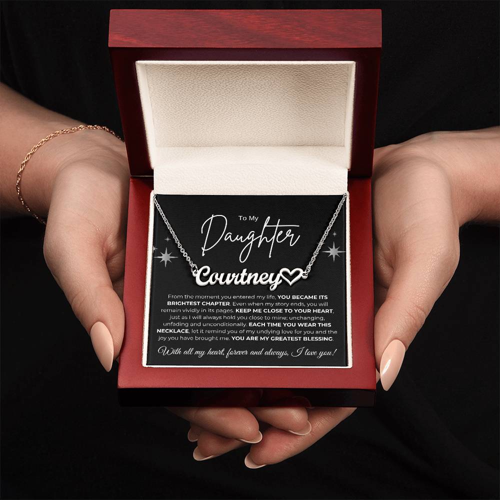 To My Daughter  Name Necklace