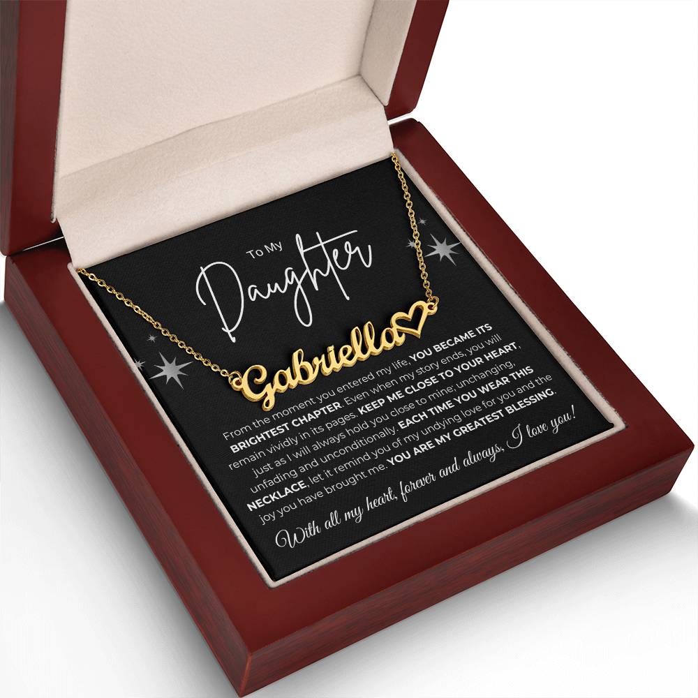 To My Daughter  Name Necklace