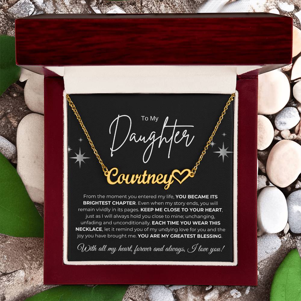 To My Daughter  Name Necklace