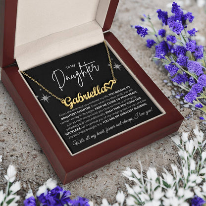 To My Daughter  Name Necklace