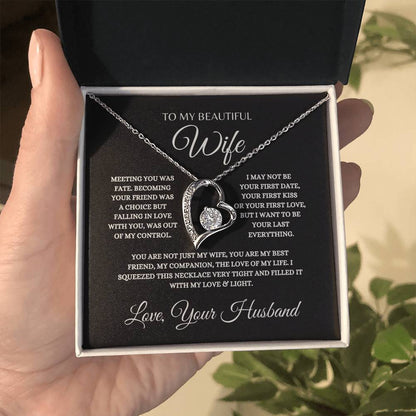 To My Beautiful Wife- B ( Love Knot Necklace)